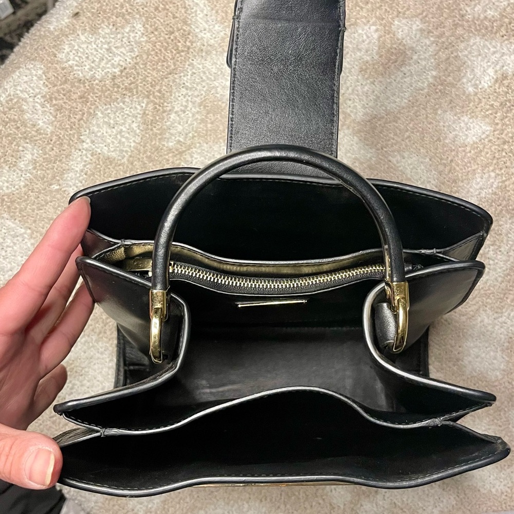 FERRAGAMO- Mini The Mufasa Leather Crossbody Bag - Picture 4 of 10